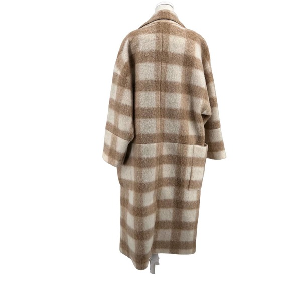 Apiece Apart Womens Camel Plaid Wool Blend coat - Picture 7 of 14